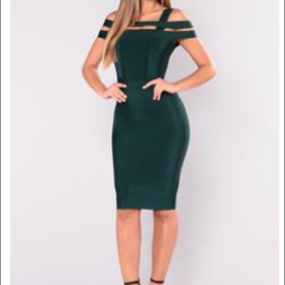 Devi Bandage Dress - Hunter Green
